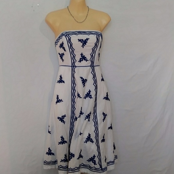 Moulinette Soeurs Dresses & Skirts - MOULINETTE SOUERS EMBROIDERED STRAPLESS DRESS 4